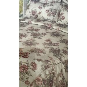Vintage Katherine Simply Shabby Chic BLUSH BEAUTY Rose Floral Duvet Cover - TWIN